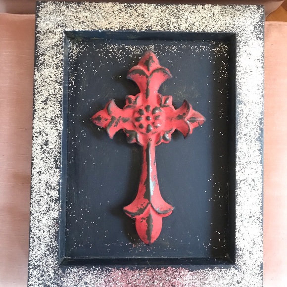 Wall Decor Hand Painted Cross Wall Art Poshmark